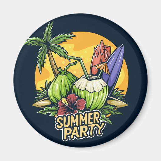 Tropical Summer Party Magnet (Vorne)