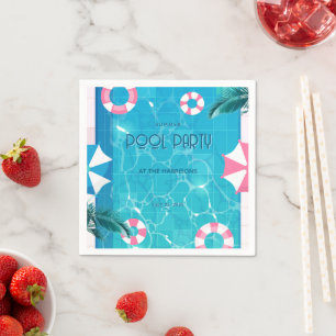 Tropical Summer Pool Party Serviette