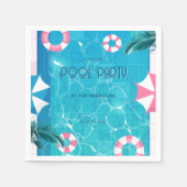 Tropical Summer Pool Party Serviette (Vorderseite)