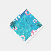 Tropical Summer Pool Party Serviette (Ecke)