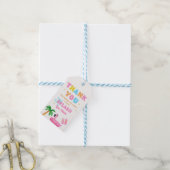 Tropical Summer Pool Party Splash Vielen Dank Geschenkanhänger (Mit Garn)