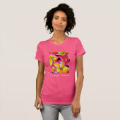 Tropical Summer Slogan Frangipani Blume Art T-Shirt (Vorne ganz)
