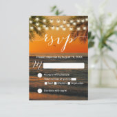 Tropical Summer Sunset Beach Hochzeit UAWG RSVP Karte (Stehend Vorderseite)