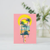 Tropical Summer Sunset Süßigkeiten Paradies Feiertagspostkarte (Stehend Vorderseite)