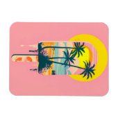 Tropical Summer Sunset Süßigkeiten Paradies Magnet (Horizontal)
