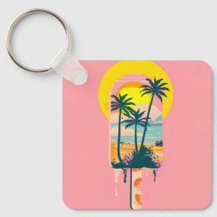 Tropical Summer Sunset Süßigkeiten Paradies Schlüsselanhänger