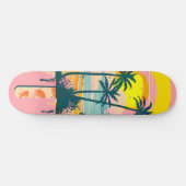 Tropical Summer Sunset Süßigkeiten Paradies Skateboard (Horizontal)