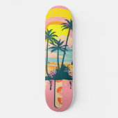 Tropical Summer Sunset Süßigkeiten Paradies Skateboard (Vorderseite)