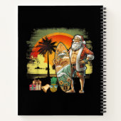 Tropical Summer Surfing Santa Claus 6 Pack Christm Notizblock (Rückseite)