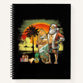 Tropical Summer Surfing Santa Claus 6 Pack Christm Notizblock (Vorderseite)
