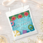 Tropical Summer Swimming Pool Party Thank You Geschenktütchen (Ausgeschnitten)