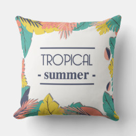 TRopical Summer Throw Pillow Kissen