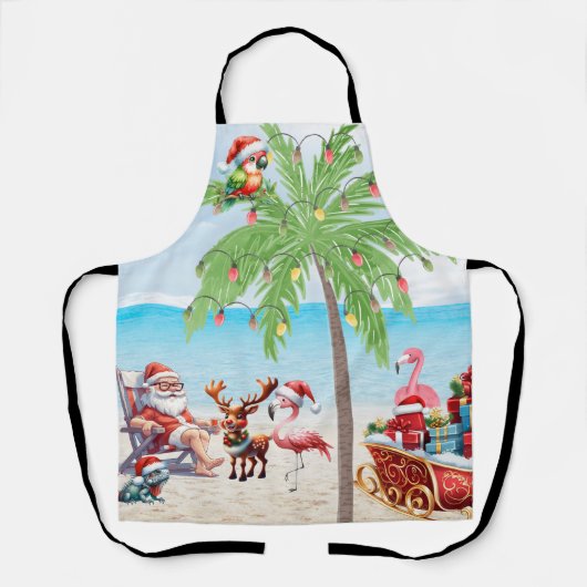 Tropical Summer Vibes Christmas Party Schürze (Vorderseite)