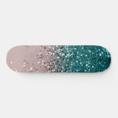 Tropical Summer Vibes Glitzer #3 Skateboard (Horizontal)