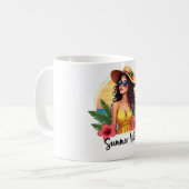 Tropical Summer Vibes Mode Mädchen Tasse (Vorderseite Links)