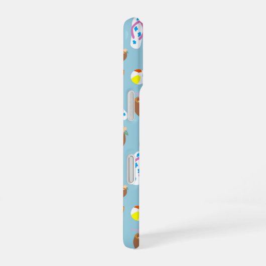 Tropical Summer Vibes Pattern Phone Case iPhone 16 Hülle (Rechte Seite)