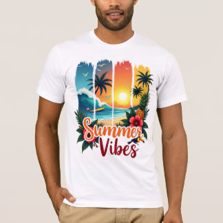 Tropical Summer Vibes Sunset - farbenfrohe Sonnenu T-Shirt