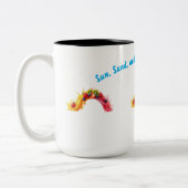 Tropical Summer Vibes T-Shirt Zweifarbige Tasse (Links)