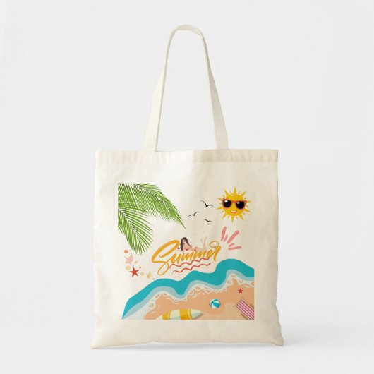 Tropical Summer Vibes Tote Bag Tragetasche (Vorne)