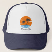 Tropical Summer Vibes Truckerkappe (Vorderseite)
