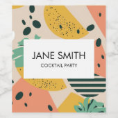 Tropical & Summer Vibes Weinetikett (Einzelnes Label)