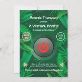 Tropical Summer Virtual Birthday Party Einladung (Vorderseite)