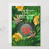 Tropical Summer Virtual Birthday Party Einladung (Vorderseite)