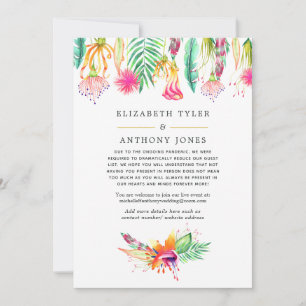 Tropical Summer Virtual Wedding Gästeliste Ankündigung