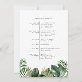 Tropical Summer Wedding Program Welcome Bag Card Einladung (Rückseite)