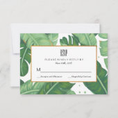 Tropical Summer Wedding RSVP Card (Vorderseite)