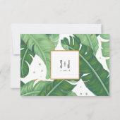 Tropical Summer Wedding RSVP Card (Rückseite)
