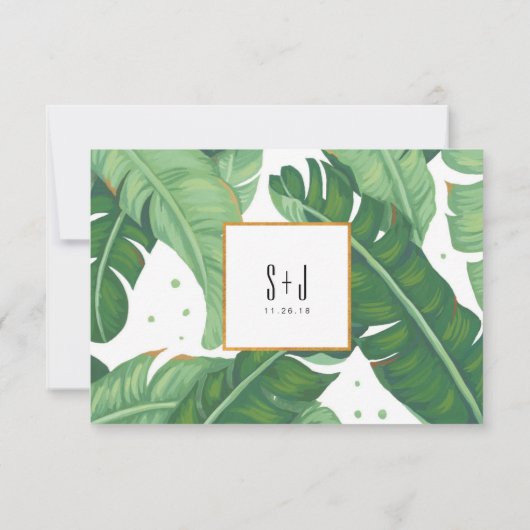 Tropical Summer Wedding RSVP Card (Rückseite)