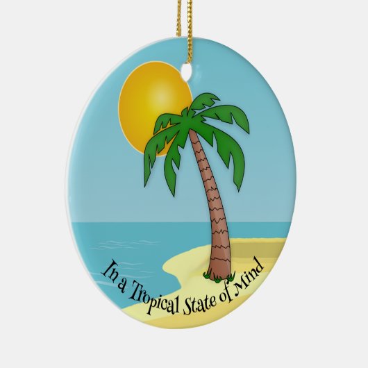Tropical Sun Design Keramik Ornament (Rechts)