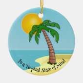 Tropical Sun Design Keramik Ornament (Vorne)