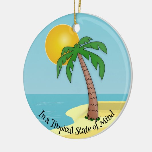 Tropical Sun Design Keramik Ornament (Links)