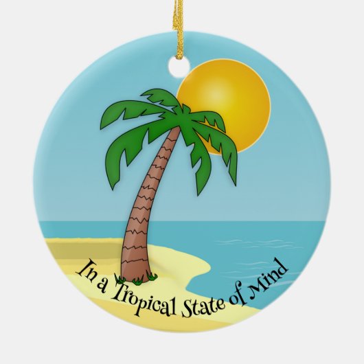 Tropical Sun Design Keramik Ornament (Hinten)