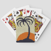 Tropical Sunrise Crochet Print Classic Spielkarten (Rückseite)