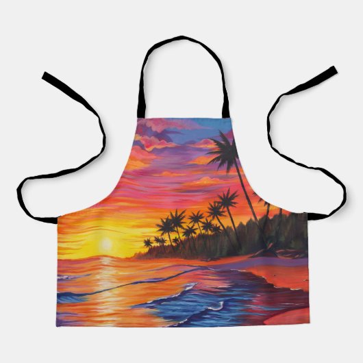 Tropical Sunset Apron Schürze (Vorderseite)