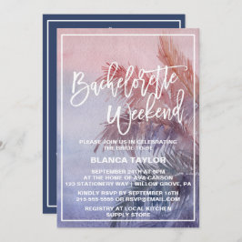 Tropical Sunset Bachelorette Weekend Einladung