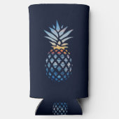 Tropical Sunset Beach Ananas mit Ozean Dosenkühler (Rückseite)