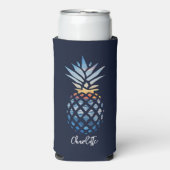 Tropical Sunset Beach Ananas Personalisiert Selters Dosenkühler (Seltzer Vorderseite)
