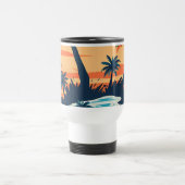 Tropical Sunset Beach Coffee Mug – Relaxing Palm Reisebecher (Mittel)