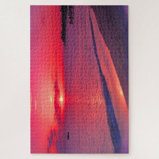 Tropical Sunset Beach Jigsaw Puzzle (Vertikal)