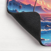 Tropical Sunset Beach Malerei Mousepad (Ecke)