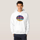 Tropical Sunset Beach Palm Blätter Ocean Waves Hoodie (Vorne ganz)