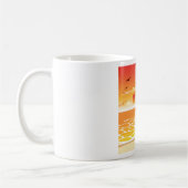 Tropical Sunset Beach Palm Tree Island Kaffeetasse (Links)