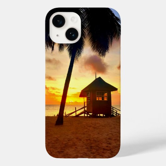Tropical Sunset Beach Phone Case (Rückseite)