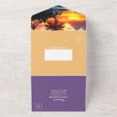 Tropical Sunset Beach QR Code Ocean All In One Einladung (Außenbereich)