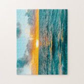 Tropical Sunset Beach Scene - Great Barrier Reef Puzzle (Vertikal)