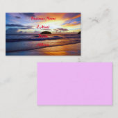 Tropical Sunset Beach Shore Visitenkarte (Vorne/Hinten)